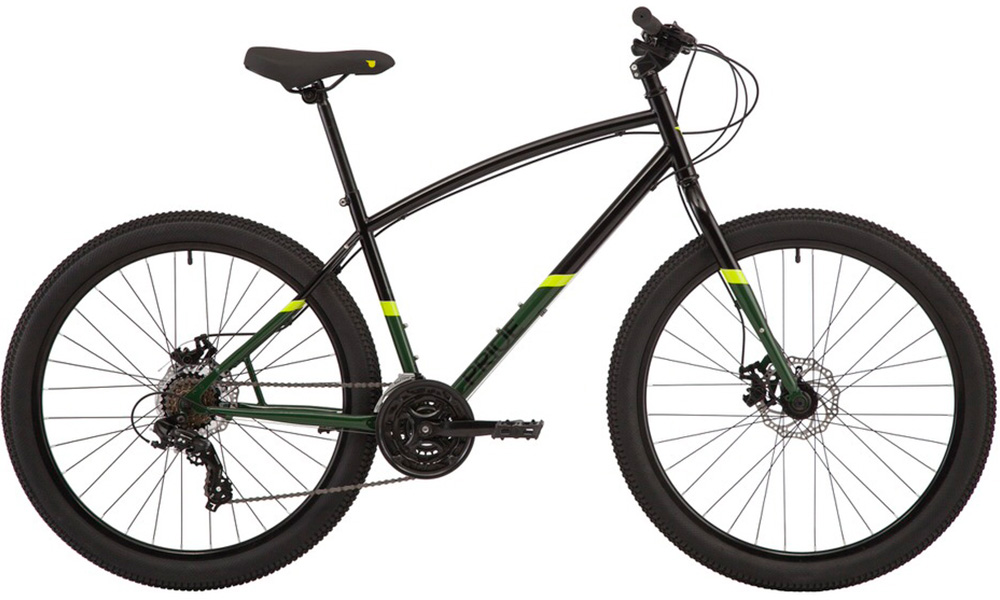 Велосипед Pride Rocksteady 7.1 27,5" (2021) 2021 Черно-зеленый